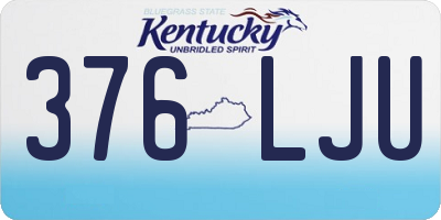 KY license plate 376LJU