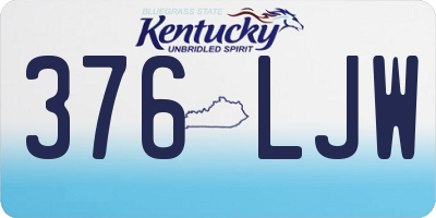 KY license plate 376LJW