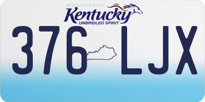 KY license plate 376LJX