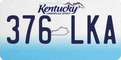 KY license plate 376LKA