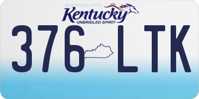 KY license plate 376LTK