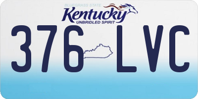 KY license plate 376LVC