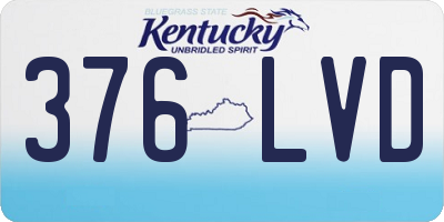 KY license plate 376LVD