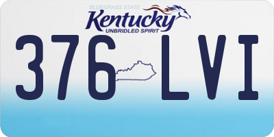 KY license plate 376LVI