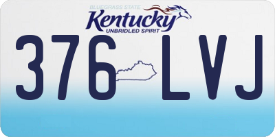 KY license plate 376LVJ