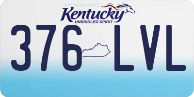 KY license plate 376LVL