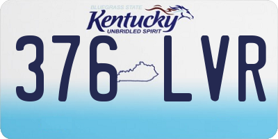 KY license plate 376LVR
