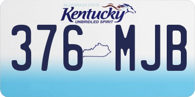 KY license plate 376MJB