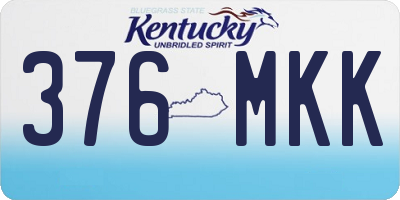 KY license plate 376MKK