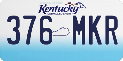 KY license plate 376MKR