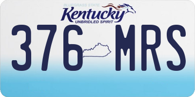KY license plate 376MRS