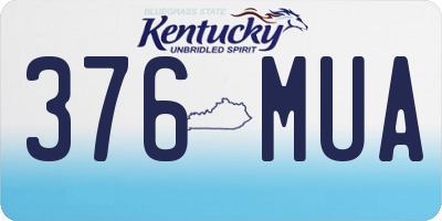 KY license plate 376MUA