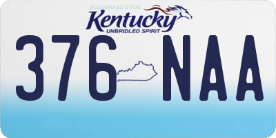 KY license plate 376NAA