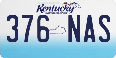 KY license plate 376NAS