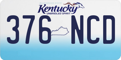 KY license plate 376NCD