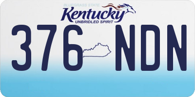KY license plate 376NDN