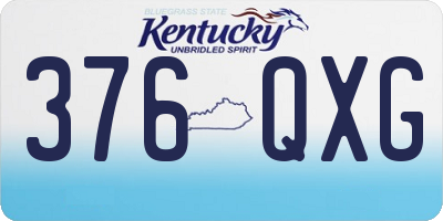 KY license plate 376QXG