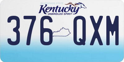 KY license plate 376QXM