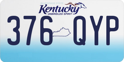 KY license plate 376QYP