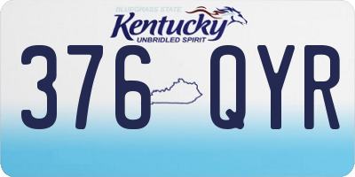 KY license plate 376QYR