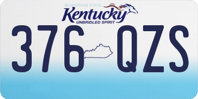 KY license plate 376QZS