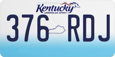 KY license plate 376RDJ