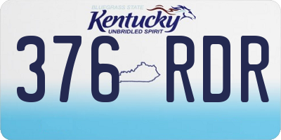 KY license plate 376RDR