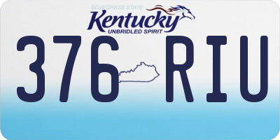 KY license plate 376RIU