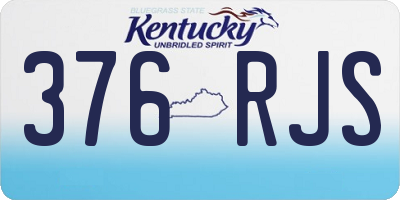 KY license plate 376RJS