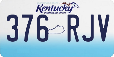 KY license plate 376RJV
