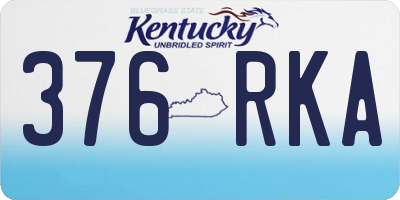 KY license plate 376RKA