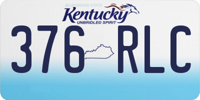KY license plate 376RLC