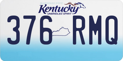 KY license plate 376RMQ