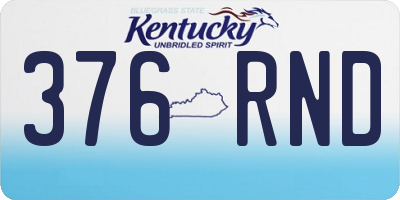 KY license plate 376RND