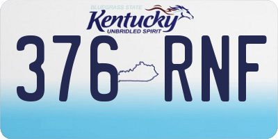 KY license plate 376RNF