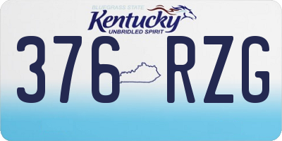 KY license plate 376RZG