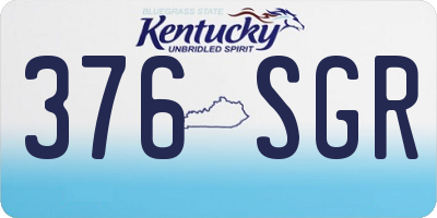 KY license plate 376SGR