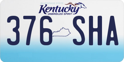 KY license plate 376SHA