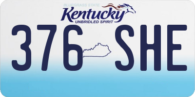 KY license plate 376SHE
