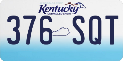 KY license plate 376SQT
