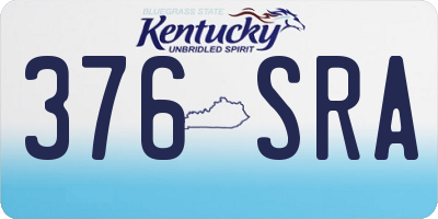 KY license plate 376SRA