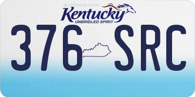 KY license plate 376SRC