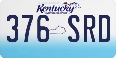 KY license plate 376SRD