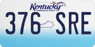 KY license plate 376SRE