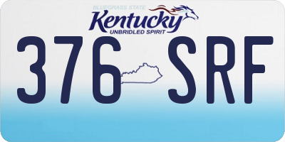 KY license plate 376SRF