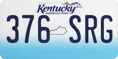 KY license plate 376SRG