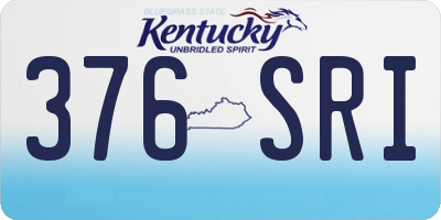 KY license plate 376SRI