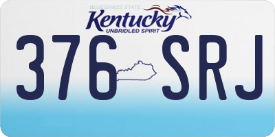 KY license plate 376SRJ