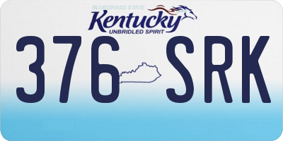 KY license plate 376SRK