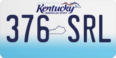 KY license plate 376SRL